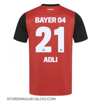 Bayer Leverkusen Amine Adli #21 Maglia Gara Casa Repliche 2024-25 Maniche Corte